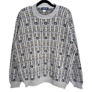 Vintage Cherokee Gray Pullover Crewneck Dad Sweater Large / XL